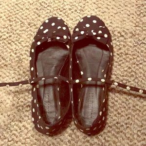 Forever 21 Juniors Flats Polka Dots Black White 7
